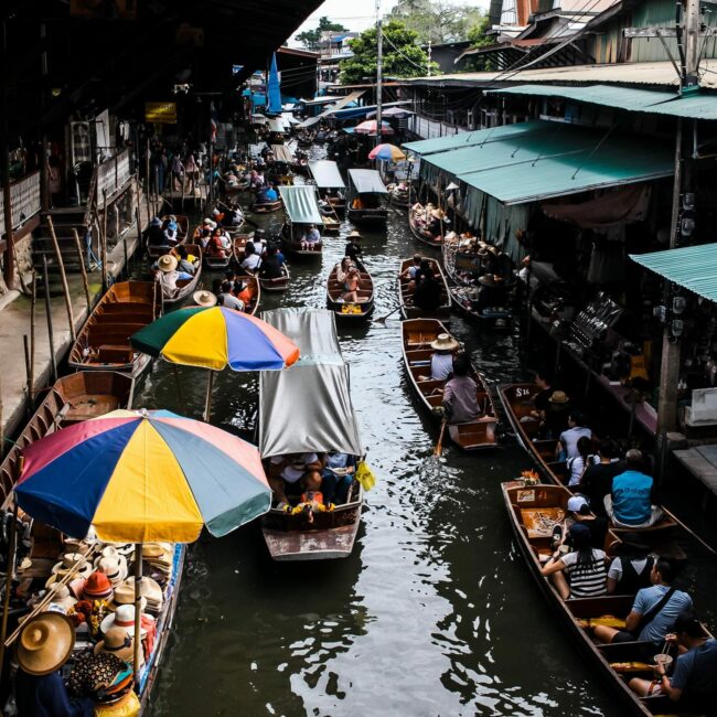 Novaway - Marché flottant, Bangkok, Thailande